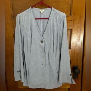 JJill blue jacquard jacket/blazer